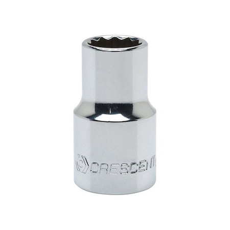 Weller Crescent 17 mm X 1/2 in. drive Metric 12 Point Standard Socket 1 pc CDS77N